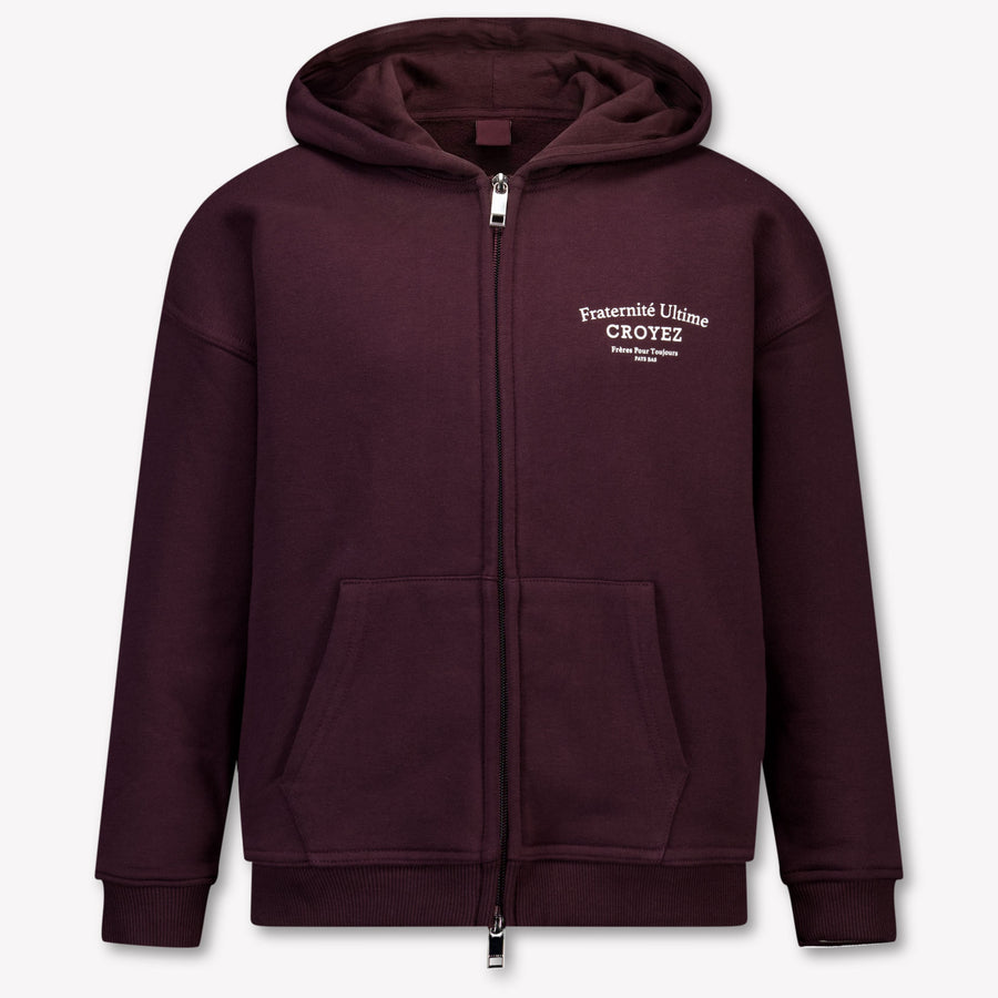 Croyez Kids Boys Cardigan In Bordeaux