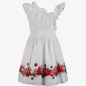 MonnaLisa Kind Mädchen Kleid Weiß