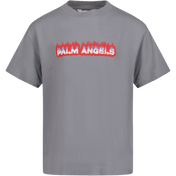Palm Angels Kids Boys T-shirt cinza