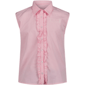 Off-Białe T-shirt dla dzieci różowy