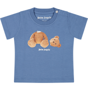 T-shirt de t-shirt para meninos de palm-angels
