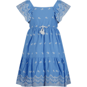 Vestido de niñas para niños de alcalde azul