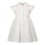 Fendi baby jenter kjole hvitt