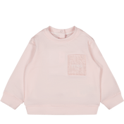 Fendi Baby Girl Sweater jasnoróżowy