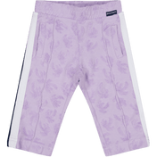 Palm Angels Baby Girls Pants Lilac
