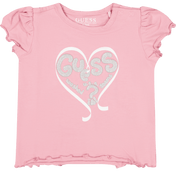 Camiseta de Guess Baby Girls Rosa claro