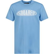 T-shirt de garotos infantis do dsquared2 azul claro