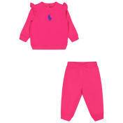 Ralph Lauren Baby Girls Jogging Suit Fuchsia