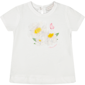 Monnalisa Baby Girl Camiseta blanca