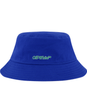 Cappello da ragazzi per bambini bianchi bianchi blu blu cobalto