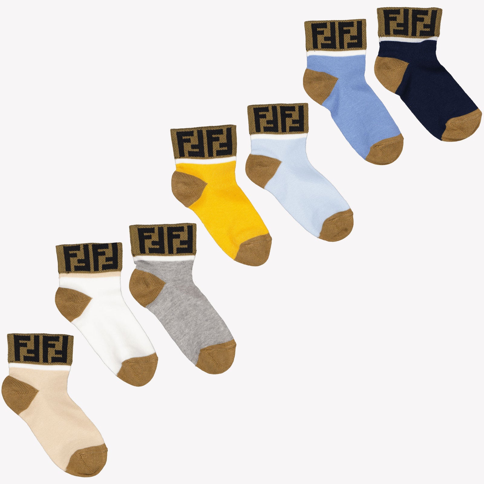 Fendi Bebé Unisex Calcetines Beige