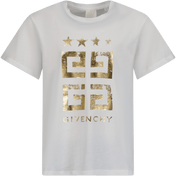 T-shirt per ragazze per bambini di Givenchy Bianco