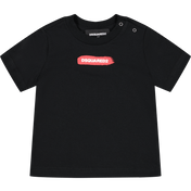 Dsquared2 Baby Unisex T-shirt czarny