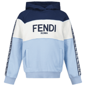 Fendi Kids Boys Sweater Light Blue