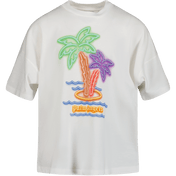 Palm Angels Children's Boys t-skjorte hvit