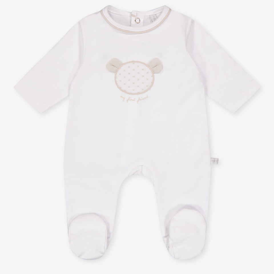 First bebe Unisex Mono corto en Blanco