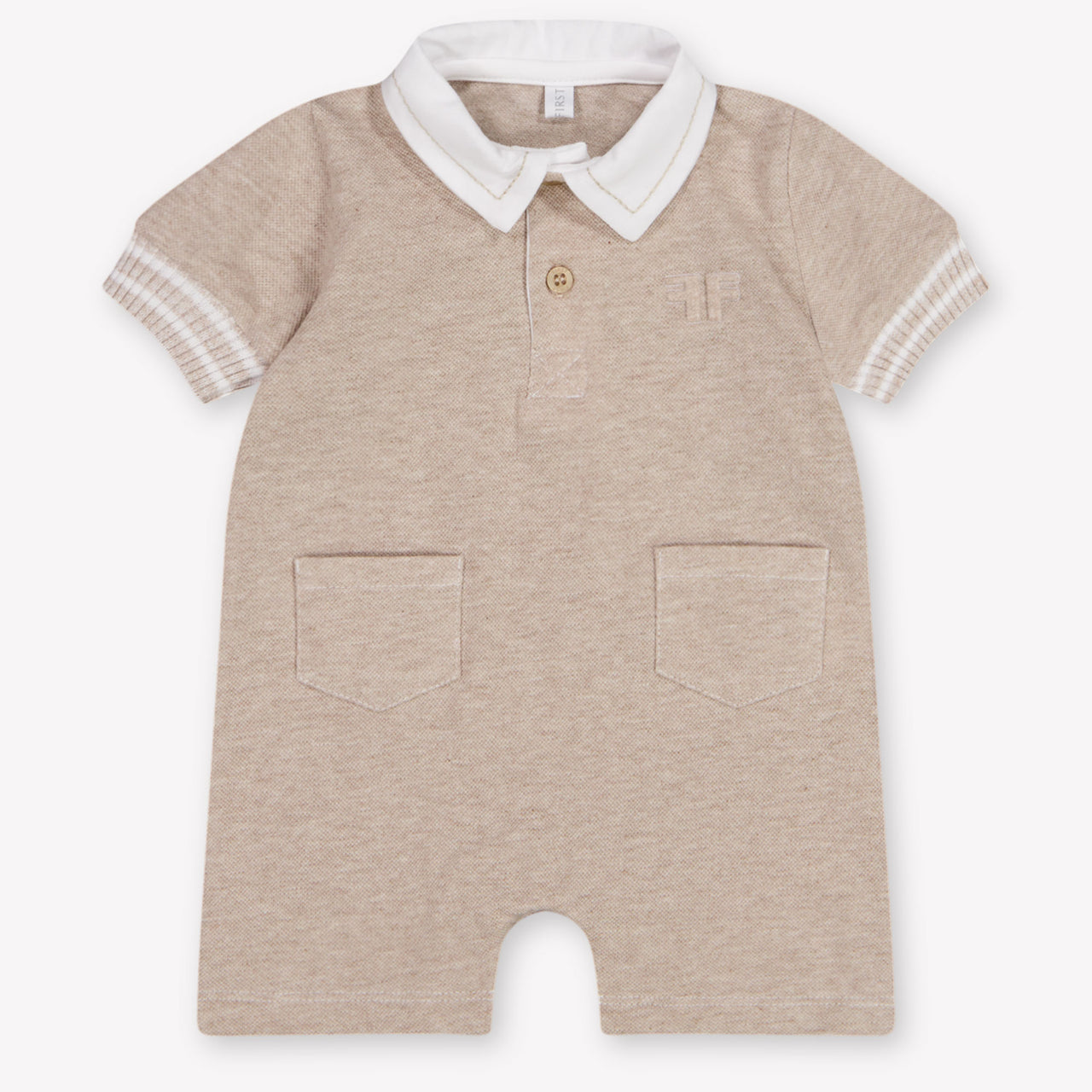 First Baby-Unisex-Strampler In Beige