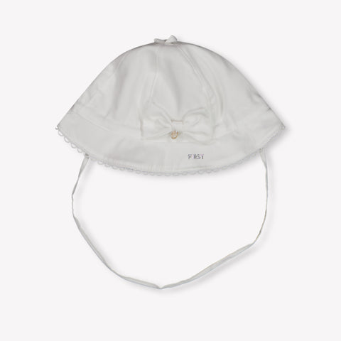 First Bambino Ragazze Cappello dentro Bianco