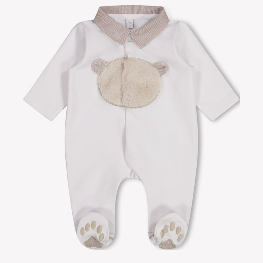 First bebe Unisex Mono corto en Blanco Roto