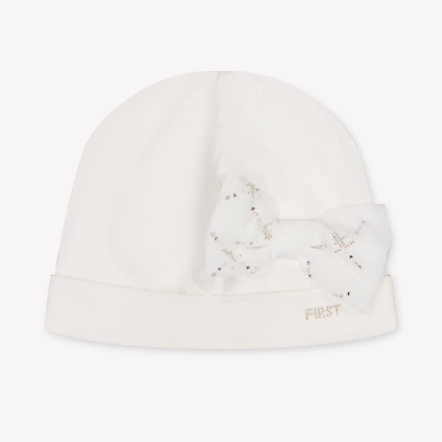 First Bébé Filles Chapeau en blanc cassé
