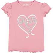 Hádej tričko pro dětské dívky růžové