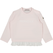 Moncler baby piger t-shirt lyserosa