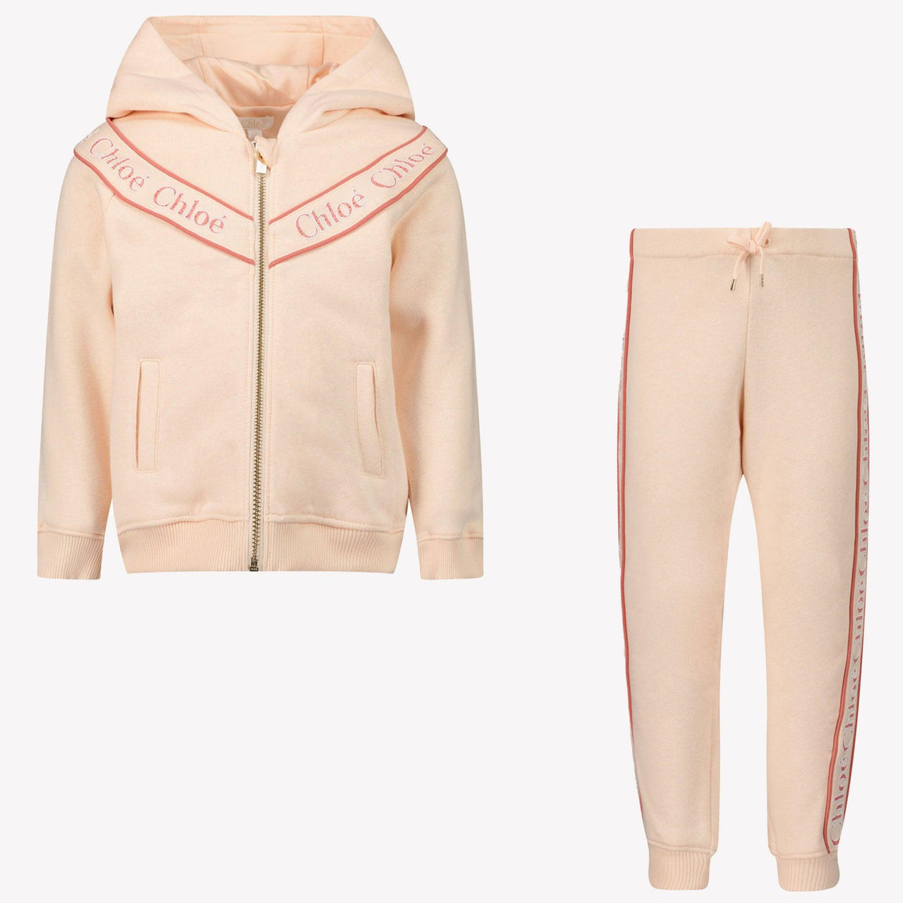 Chloe Bébé Filles Costume de jogging Rose Léger