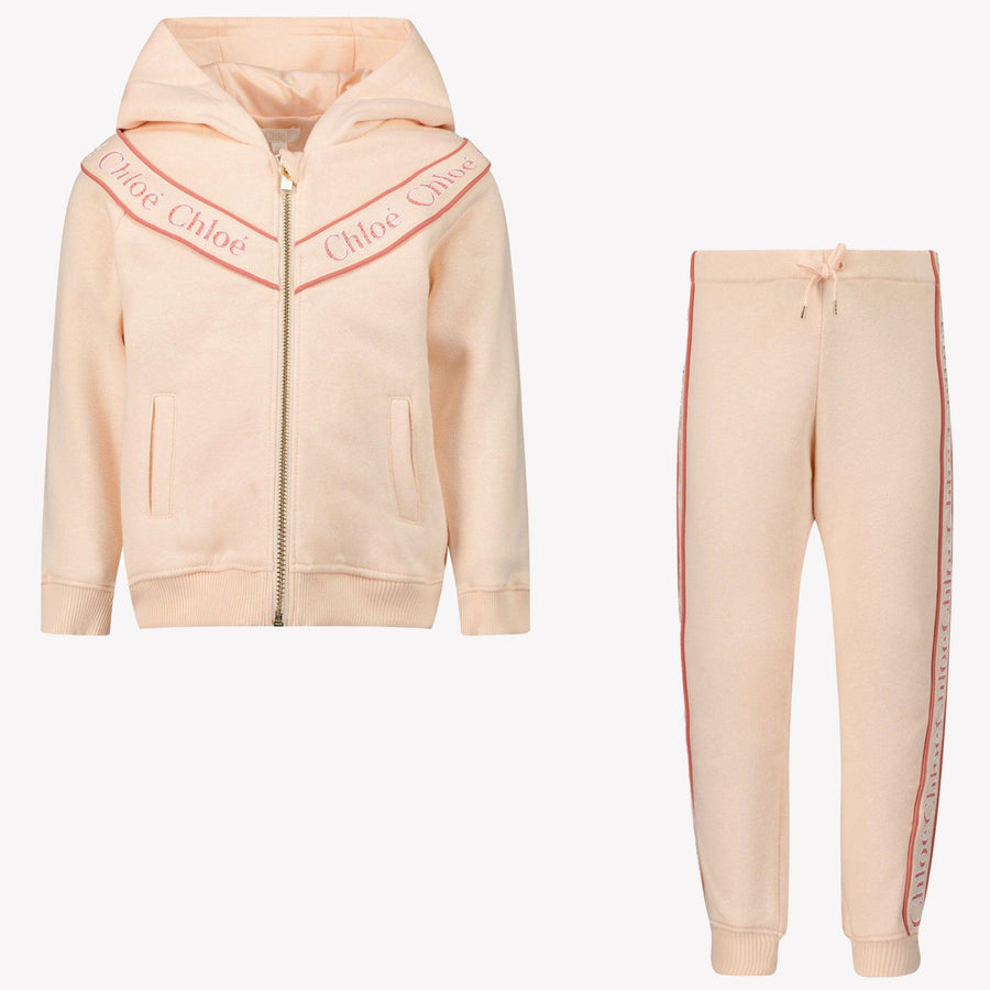 Chloe Bébé Filles Costume de jogging Rose Léger