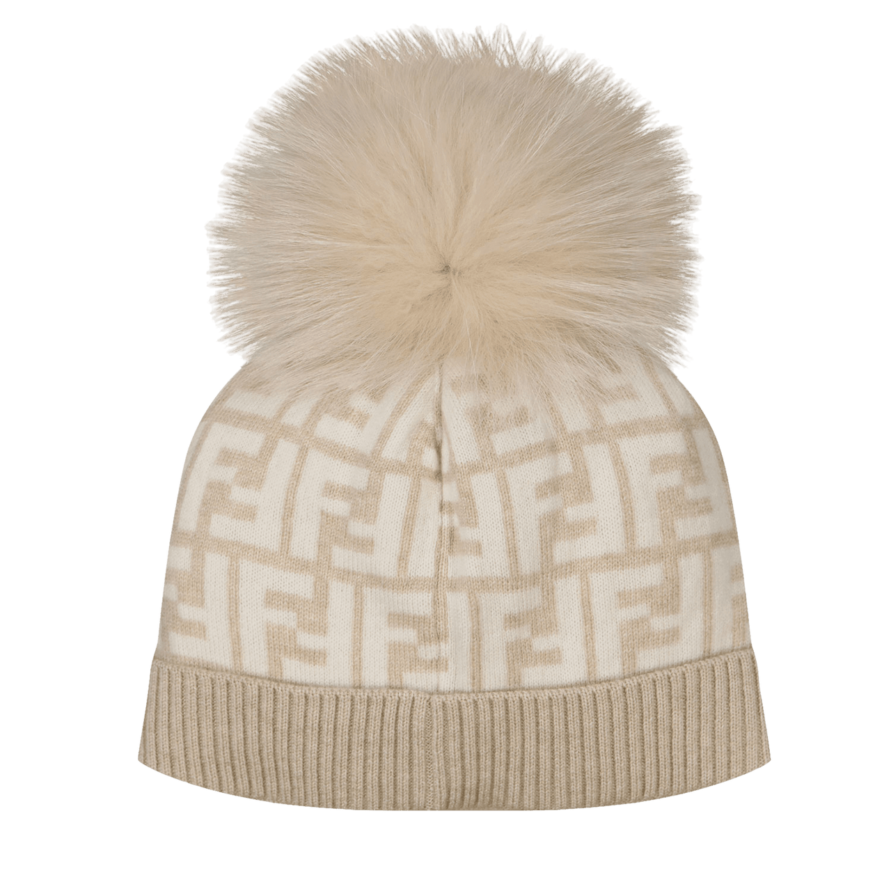 Fendi Baby Unisex Muts Licht Beige