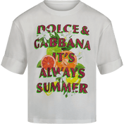 Dětské tričko Dolce & Gabbana bílé
