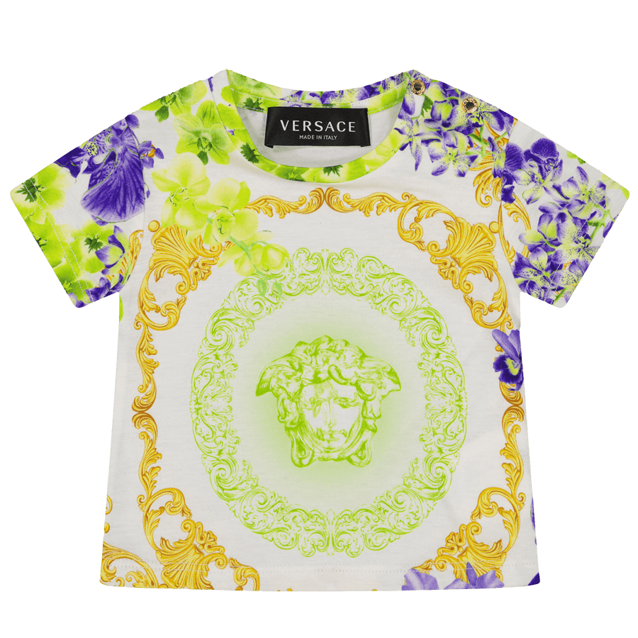 Versace Baby Meisjes T-Shirt Wit 3/6