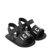 Dsquared2 sandálias unissex de bebê preto