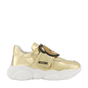 Moschino barnflickor sneakers guld