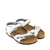 Birkenstock infantil sandálias para meninas prata
