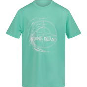 Stone Island Children's Boys Camiseta menta