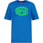 Diesel Enfant Garçons T-shirt Bleu