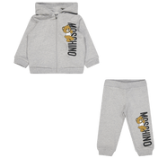 Moschino baby unisex jogging oblek šedá