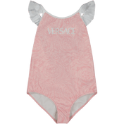 Versace para niñas para niños trajes de baño rosa claro