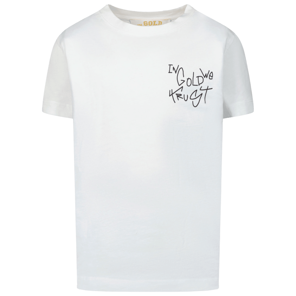 In Gold We Trust Kinder Unisex T-Shirt Wit