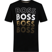 Camiseta de garotos para garotos chefes preto
