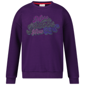 Marc jacobs suéter de niñas infantiles púrpura