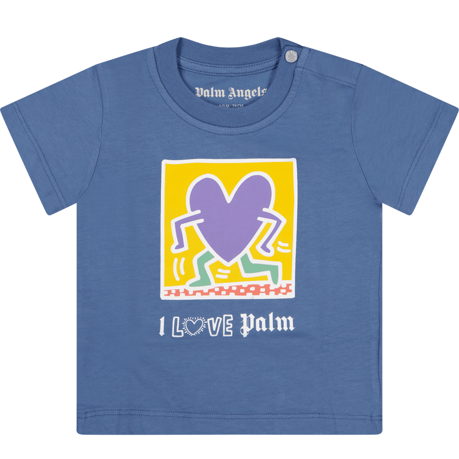 Palm Angels Baby Jungen T-Shirt Blau