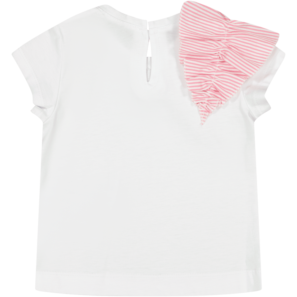 MonnaLisa Baby Meisjes T-Shirt Wit