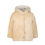 Monennalisa bambina giacca giacca leggera beige