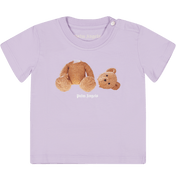 Palm Angels Baby Girls T-Shirt Lilac