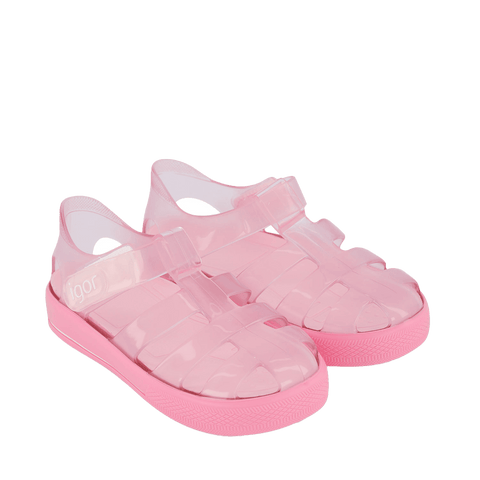 Igor Brillo Kinder Filles Chaussures d'eau Rose Léger