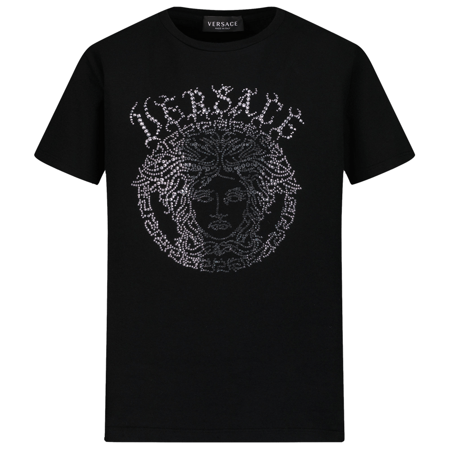 Versace Kinder Meisjes T-Shirt Zwart