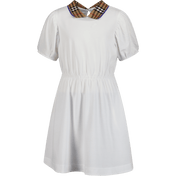 Burberry Kind Mädchen Kleid Weiß