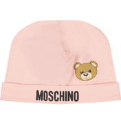 Baby Girls moschino klobouk světle růžový