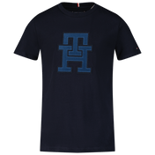 Tommy Hilfiger Kids unisex camiseta azul marino